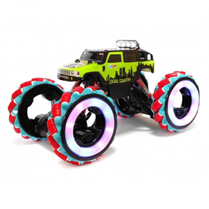  ماشین کنترلی شارژی آفرود جیپ سبز با دو کنترل دستی و دستبندی Off-Road RC Car Drift Wheels 1:10 -اسباب بازی